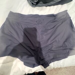 Athleta Charcoal Athletic Shorts Lightweight Performance